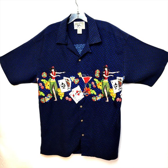 Big Dogs Hawaiian Rayon Camp Shirt EUC - Picture 2 of 12